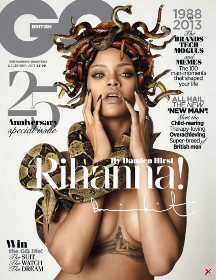 Скандальное фото Рианны в стиле Медузы-Горгоны для GQ Magazine